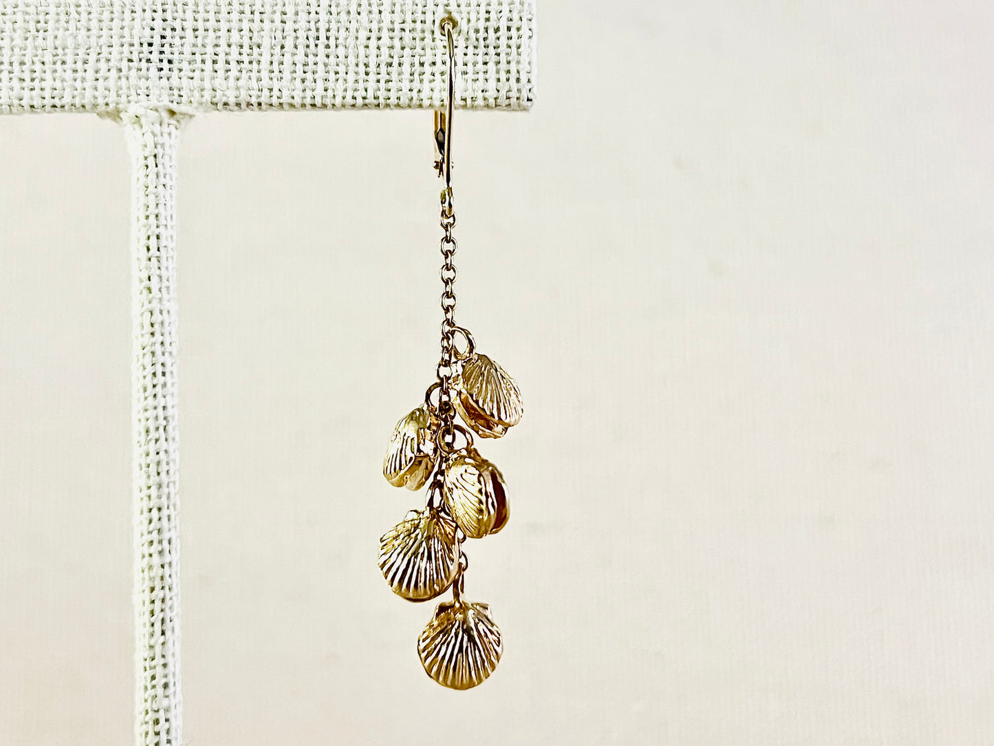 Scallop Cluster Dangle Earrings