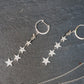 14K White Gold Diamond 5 Star Drop Earrings handmade by Jewel in the Sea Nantucket