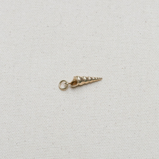 Spiral Shell Charm/Pendant 14K Yellow Gold handmade by Jewel in the Sea Nantucket