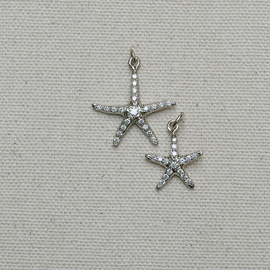 Diamond Starfish Charm/Pendant in 14K Gold handmade by Jewel in the Sea Nantucket