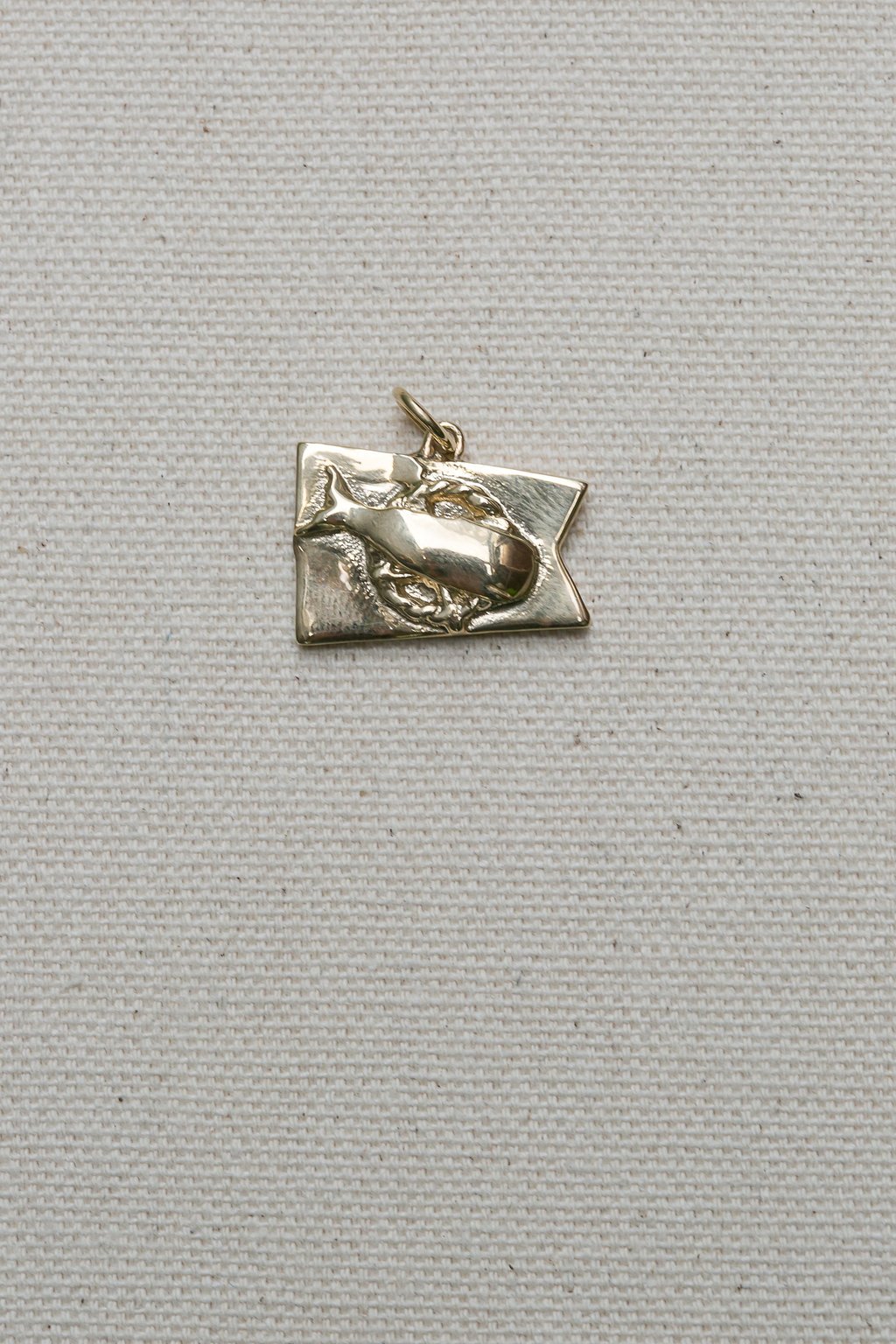 14K Yellow Gold Nantucket Burgee Flag Charm/Pendant handmade by Jewel in the Sea Nantucket
