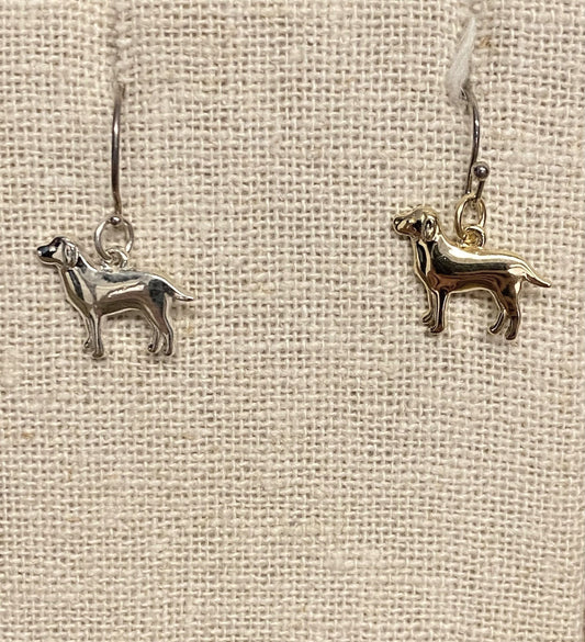 14K Yellow Gold and Sterling Silver Labrador Retriever "Buddy" Charm/Pendant handmade by Jewel in the Sea Nantucket