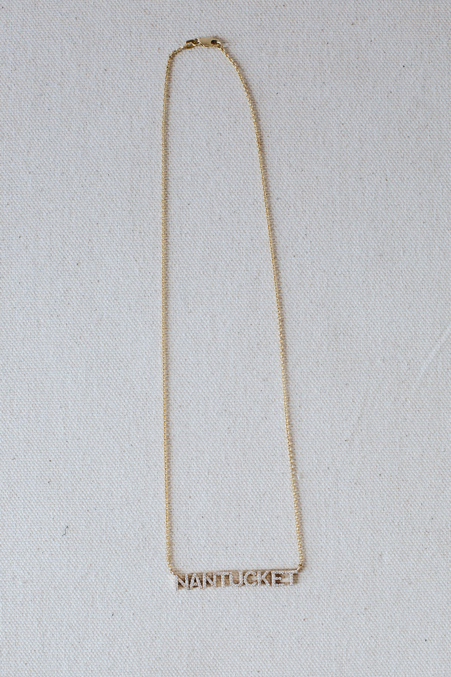 Diamond "NANTUCKET" Necklace 14K Yellow Gold Chain