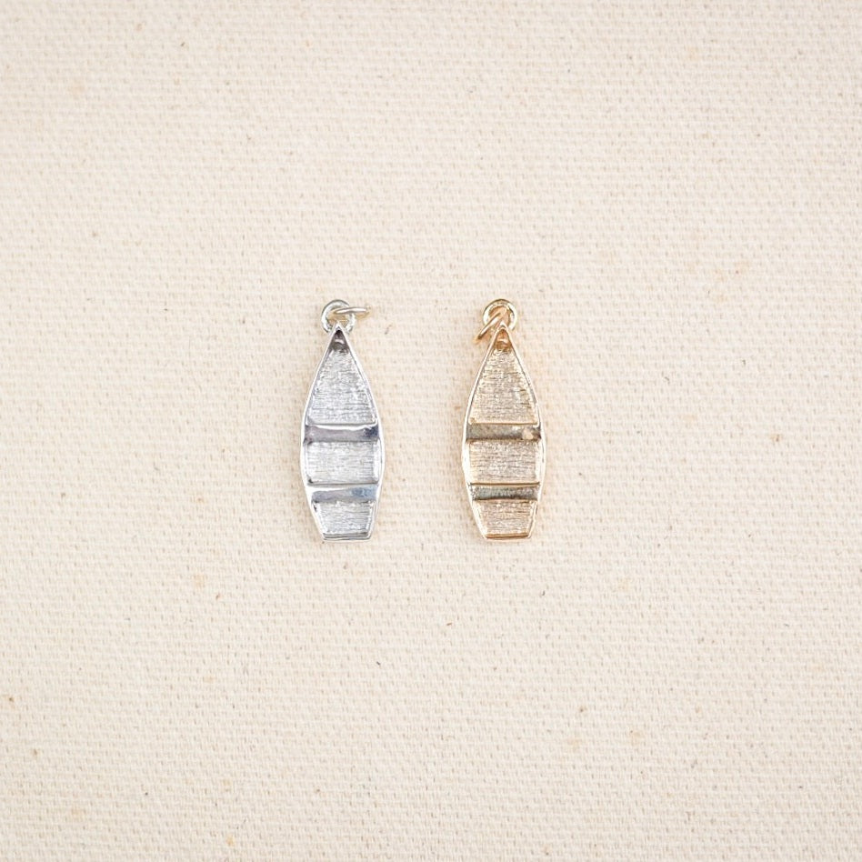 14K Yellow Gold and Sterling Silver Dory Boat Charms/Pendants handmade by Jewel in the Sea Nantucket