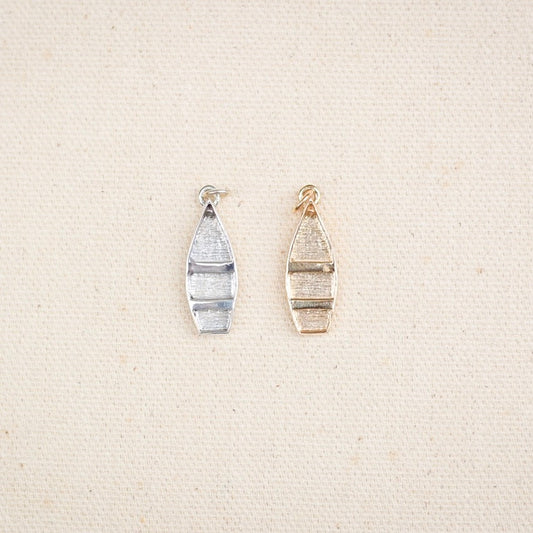 14K Yellow Gold and Sterling Silver Dory Boat Charms/Pendants handmade by Jewel in the Sea Nantucket