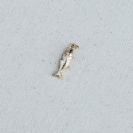 14K Yellow Gold Bluefish Charm/Pendant handmade by Jewel in the Sea Nantucket