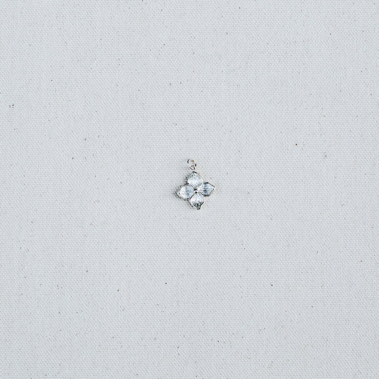 Sterling Silver Hydrangea Charm/Pendant handmade by Jewel in the Sea Nantucket