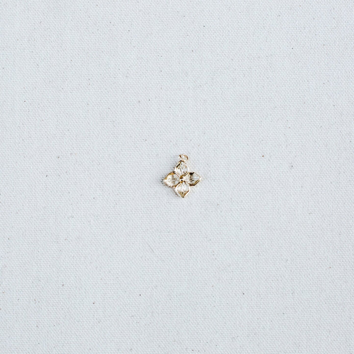 14K Yellow Gold Hydrangea Charm/Pendant handmade by Jewel in the Sea Nantucket