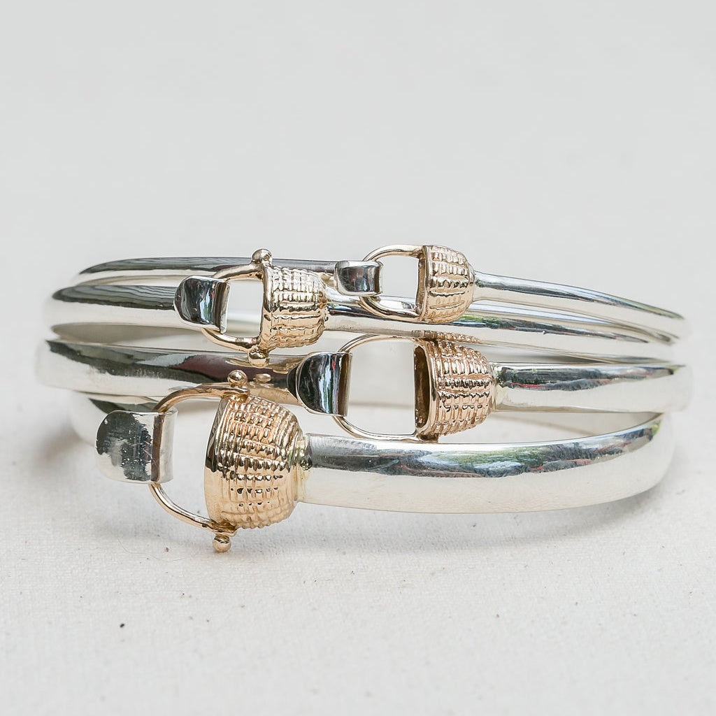 Nantucket Basket Bangle handmade by Jewel in the Sea