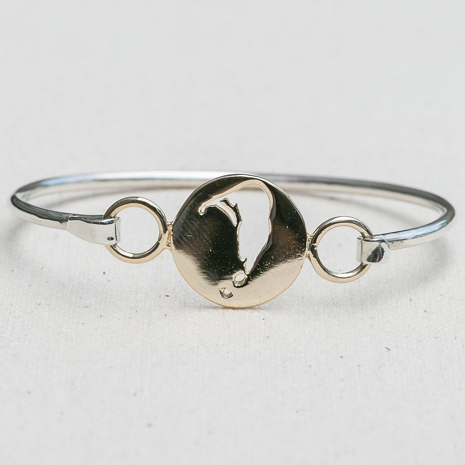 Nantucket Island Cut Out Bangle handmade by Jewel in the Sea