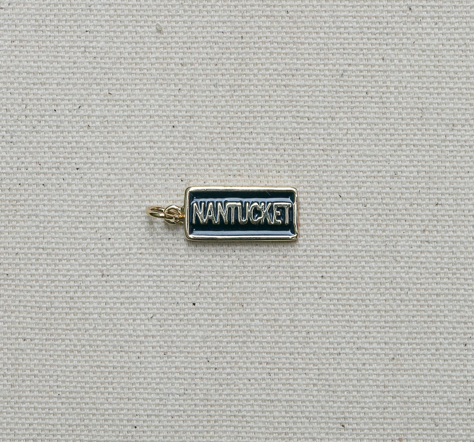 Nantucket Themed Vanity Plate Charm/Pendant