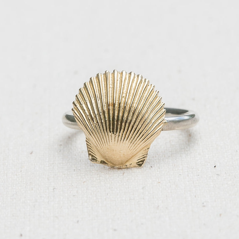 Scallop Shell Ring, Jewel In the Sea
