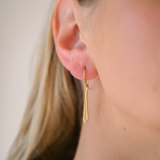 14KYG Necktie Dangle Earrings