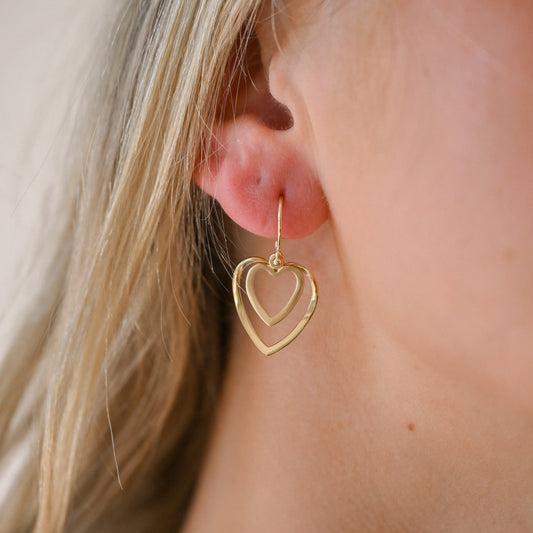 14KYG Matte/Dapple Heart Dangle