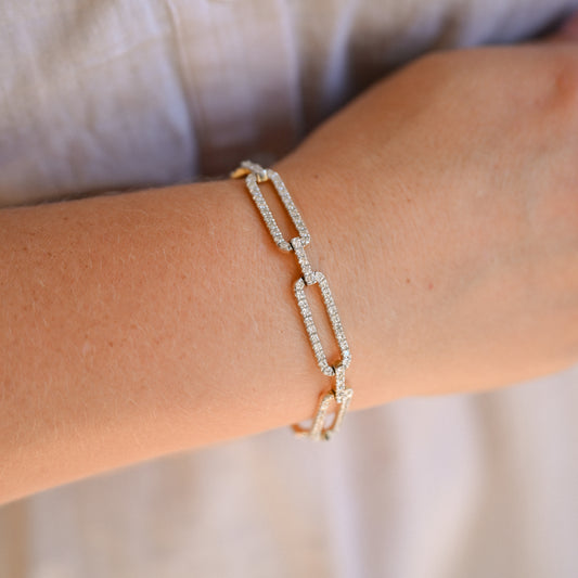 14KYG Diamond Link Bracelet