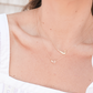 Diamond Nantucket Island Outline Necklace - 14K Gold