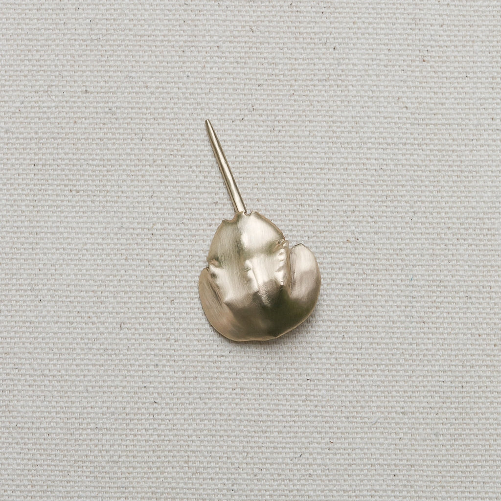 Horseshoe Crab Charm/Pendant in 14K Yellow Gold handmade by Jewel in the Sea Nantucket