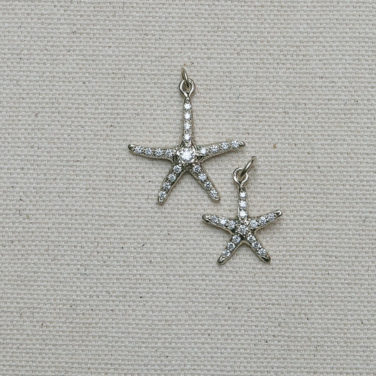 Diamond Starfish Charm/Pendant in 14K Gold handmade by Jewel in the Sea Nantucket