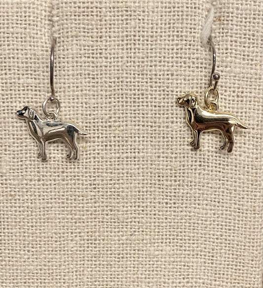  14K Yellow Gold and Sterling Silver Labrador Retriever "Buddy" Charm/Pendant handmade by Jewel in the Sea Nantucket
