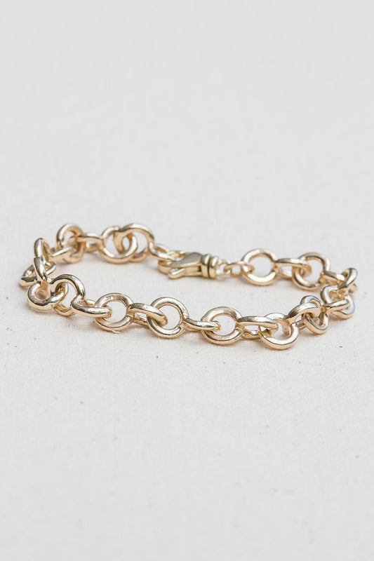 14K Yellow Gold Charm Bracelet handmade by Jewel in the Sea