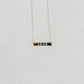 Nantucket Coordinates Engraved Bar 14K Yellow Gold Necklace handmade by Jewel in the Sea Nantucket