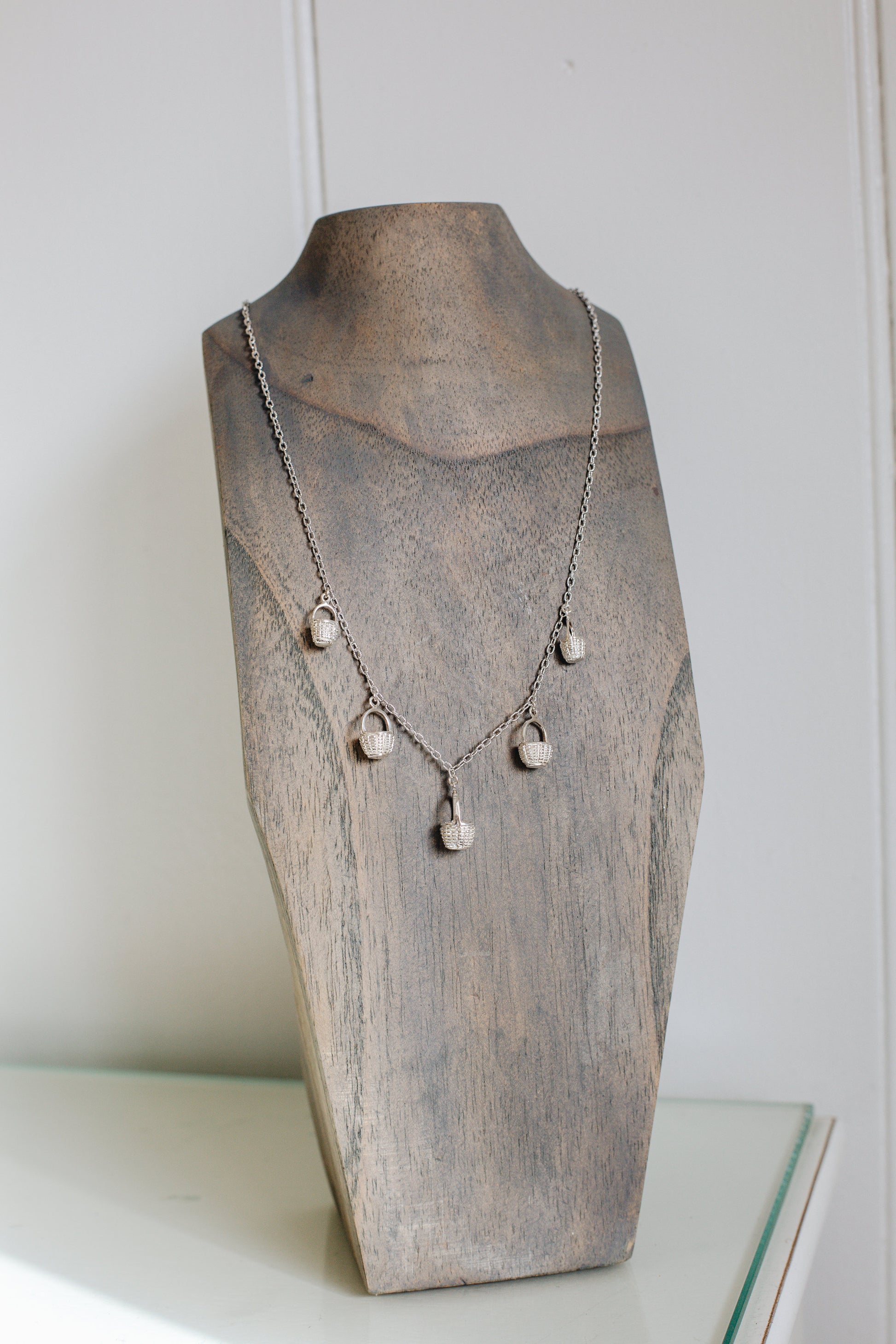 Sterling Silver Nantucket Baskets 18" necklace handmade by Jewel in the Sea Nantucket