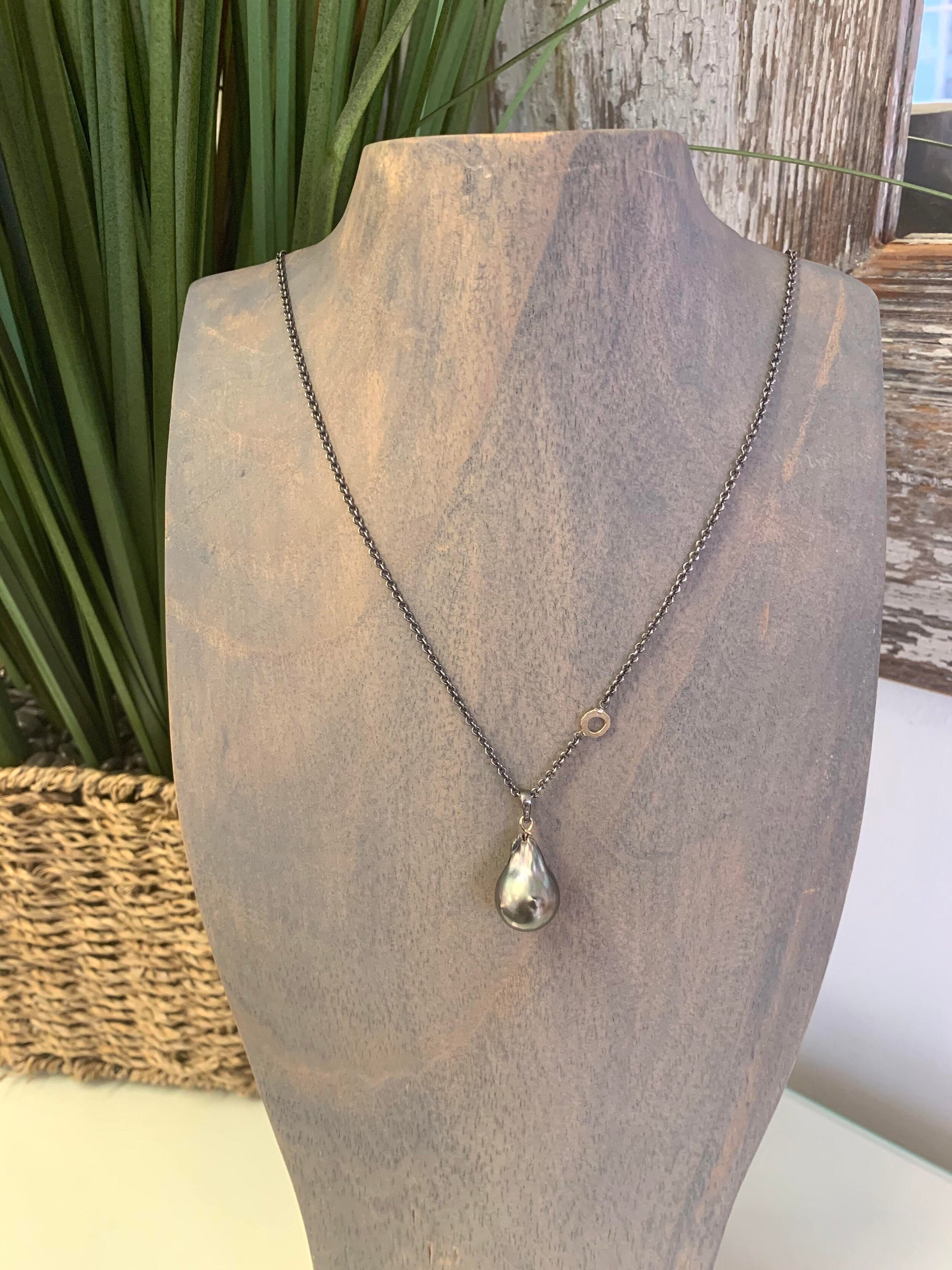White Gold Tahitian Pearl Necklace - Diamond 0.05CT - 10-11 mm | Maison  Birks